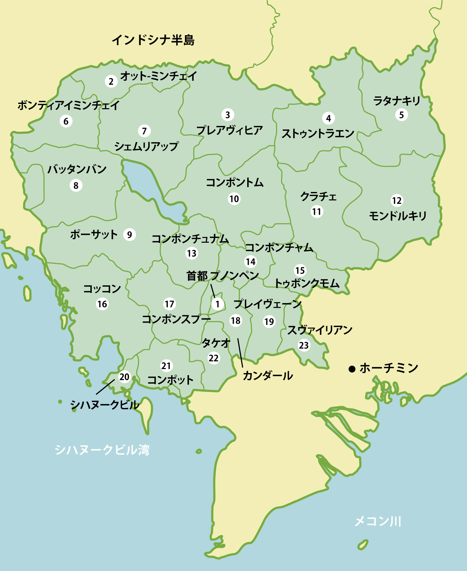 カンボジアの工業団地リスト