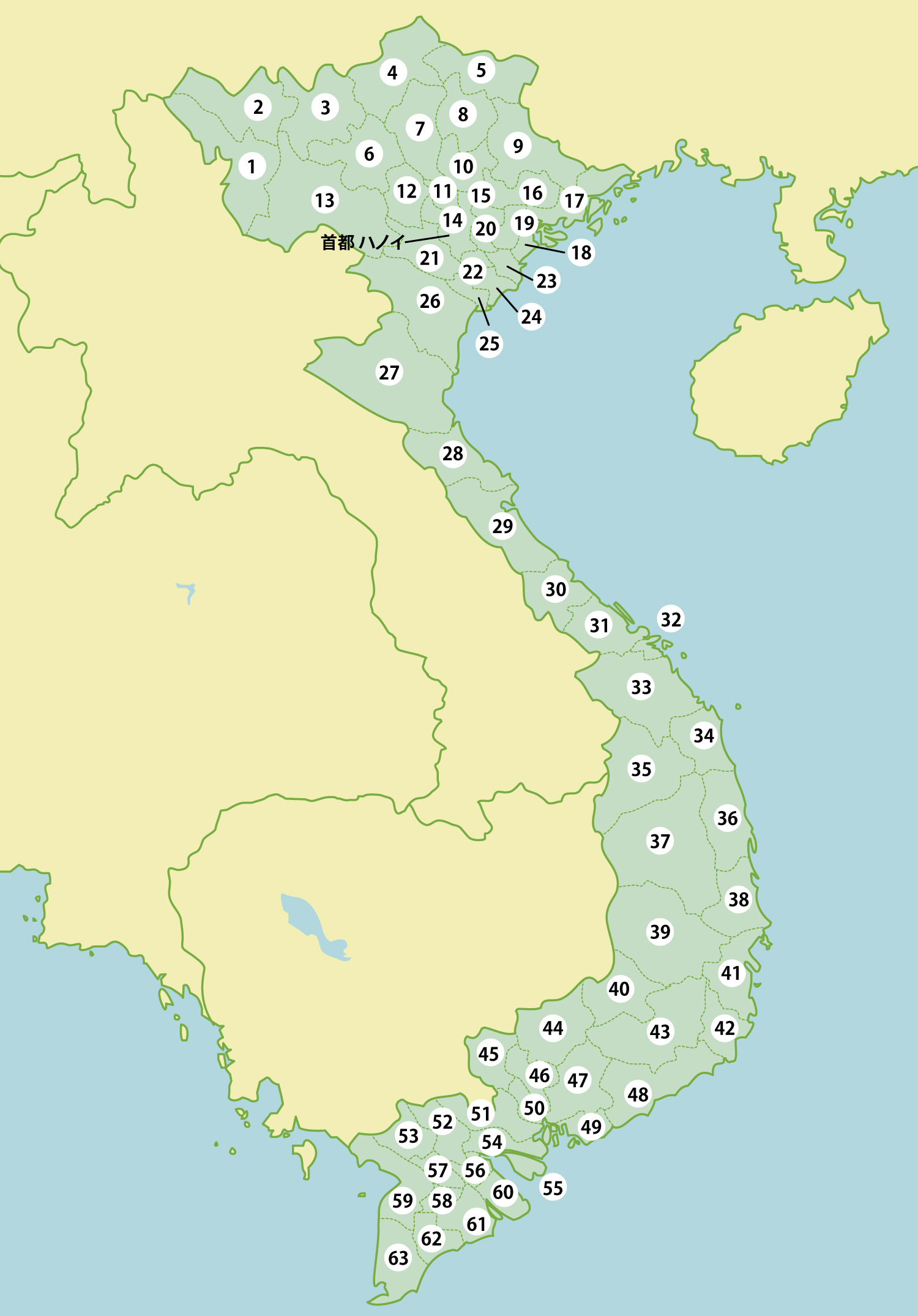 ベトナムの工業団地リスト