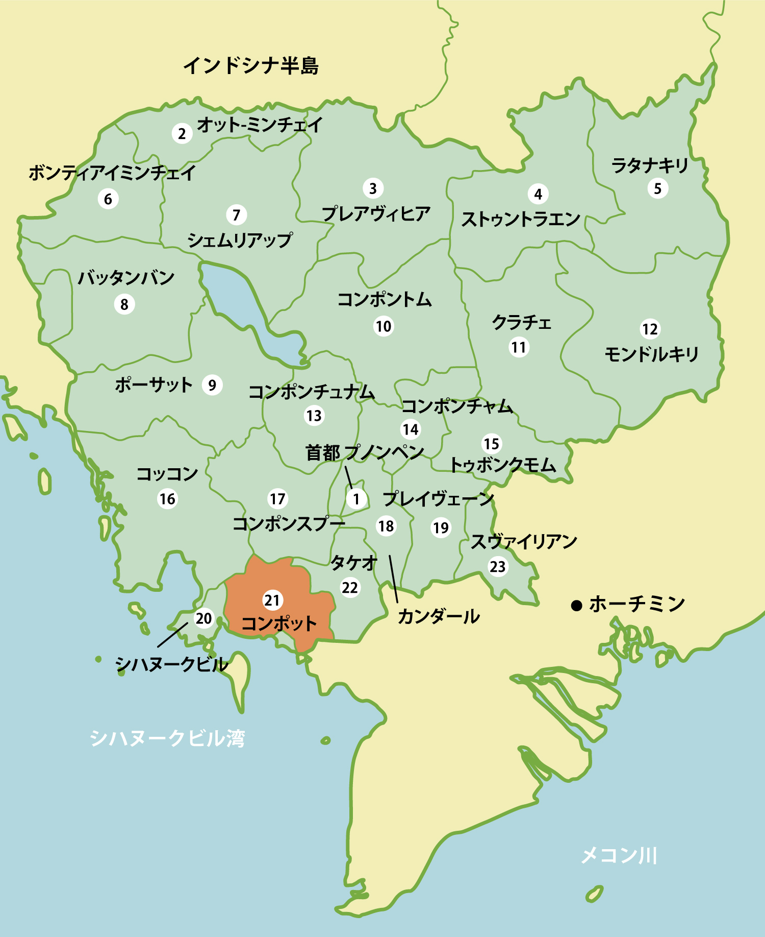 カンボジアの工業団地リスト