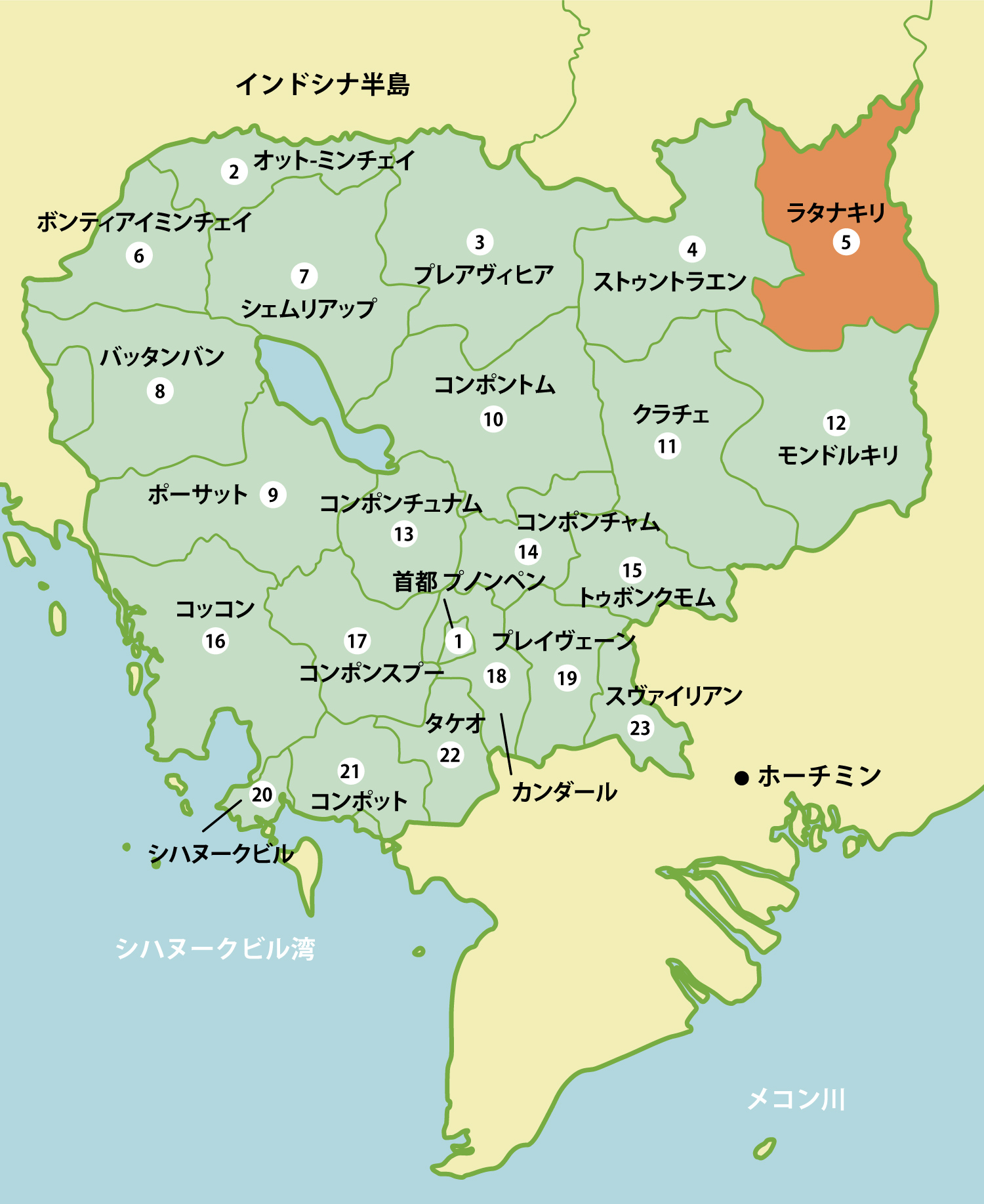 カンボジアの工業団地リスト