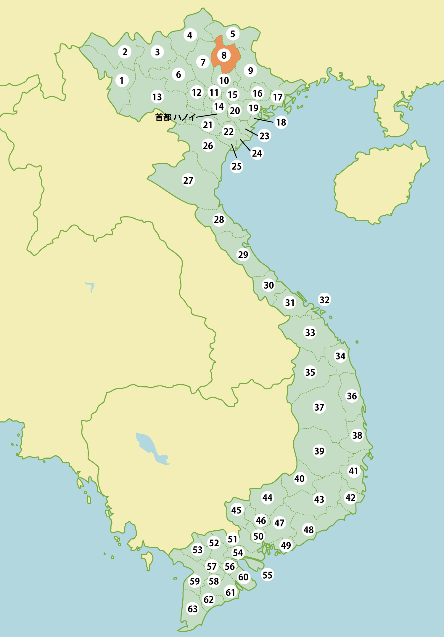 ベトナムの工業団地リスト