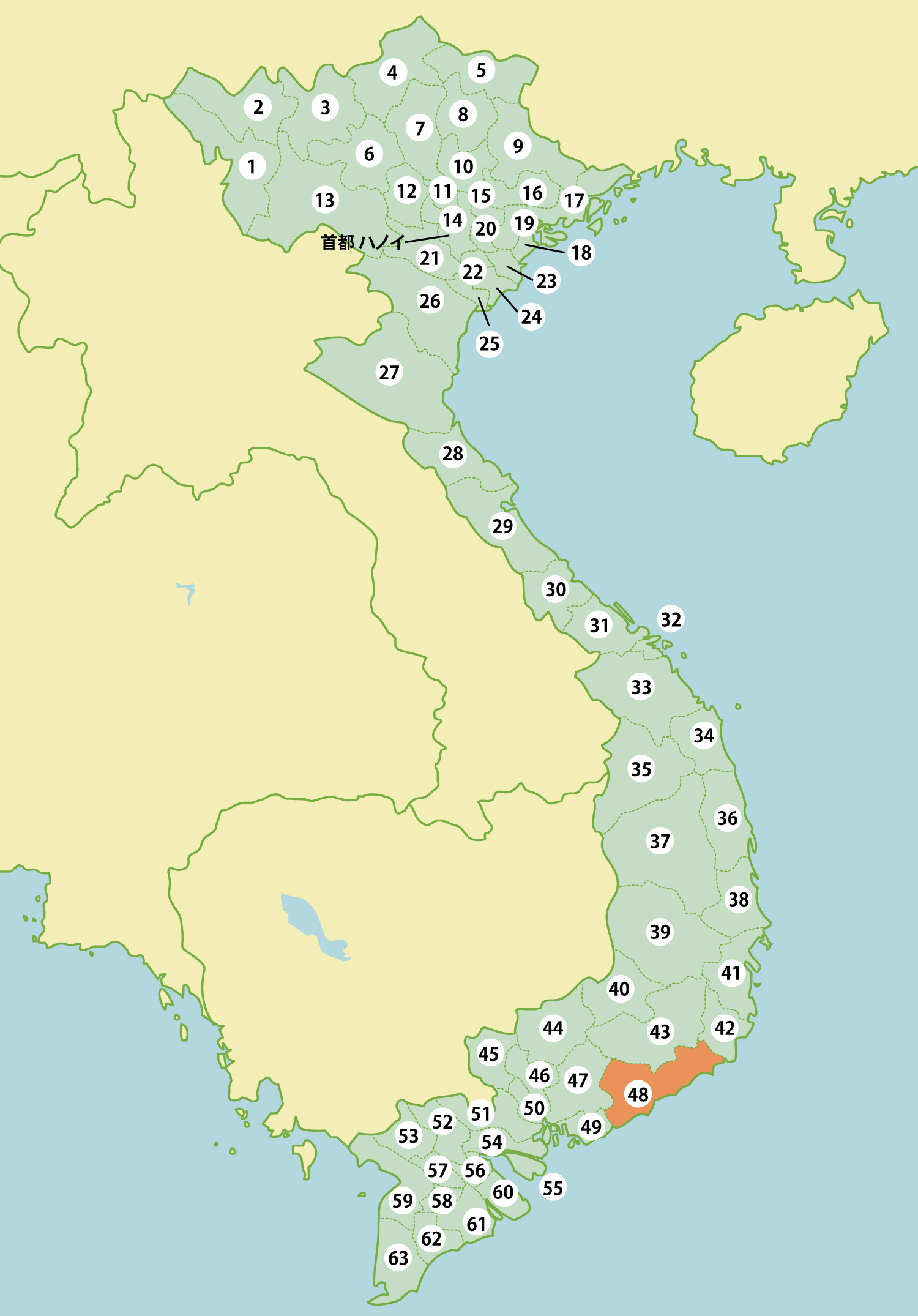 ベトナムの工業団地リスト