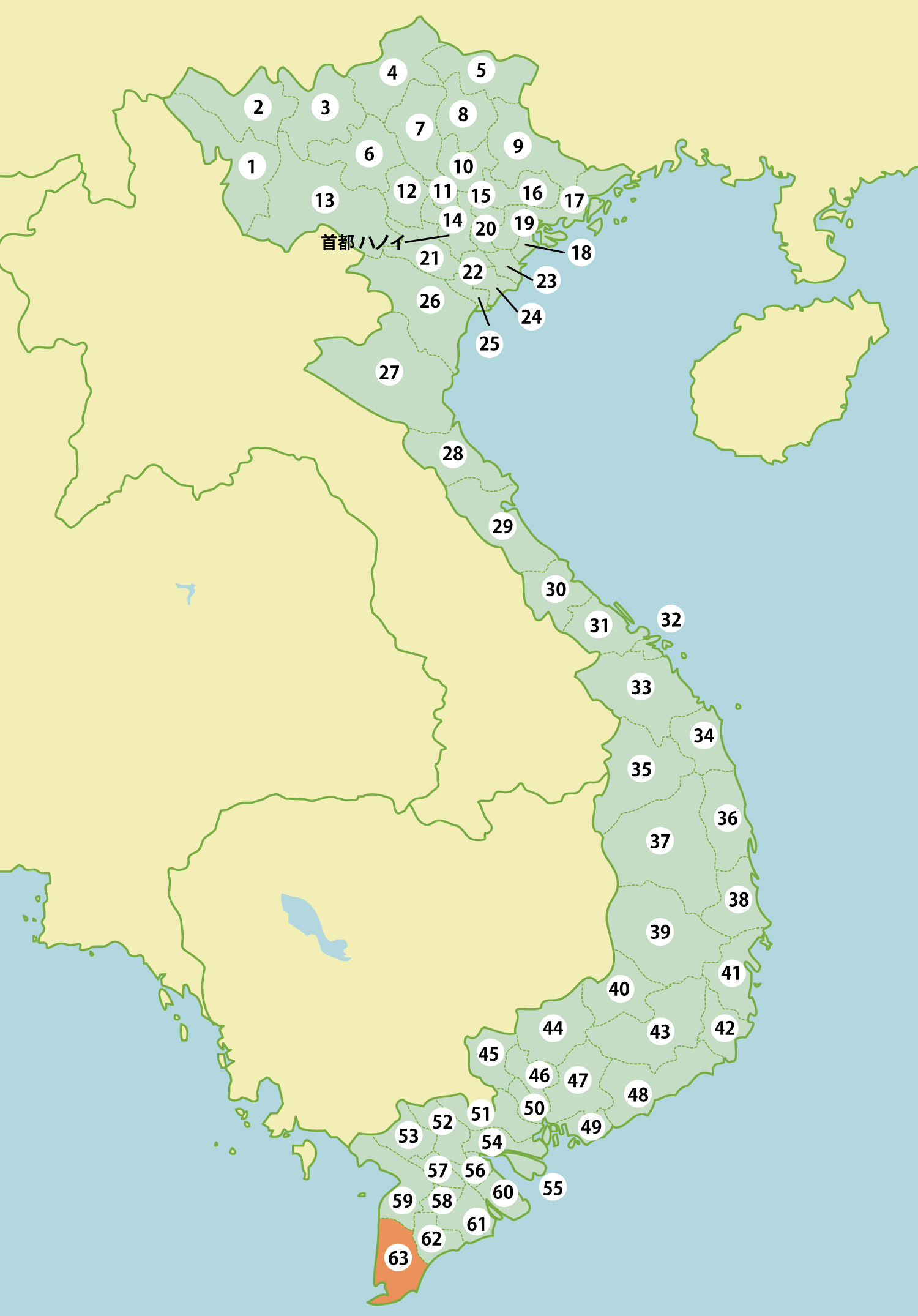 ベトナムの工業団地リスト
