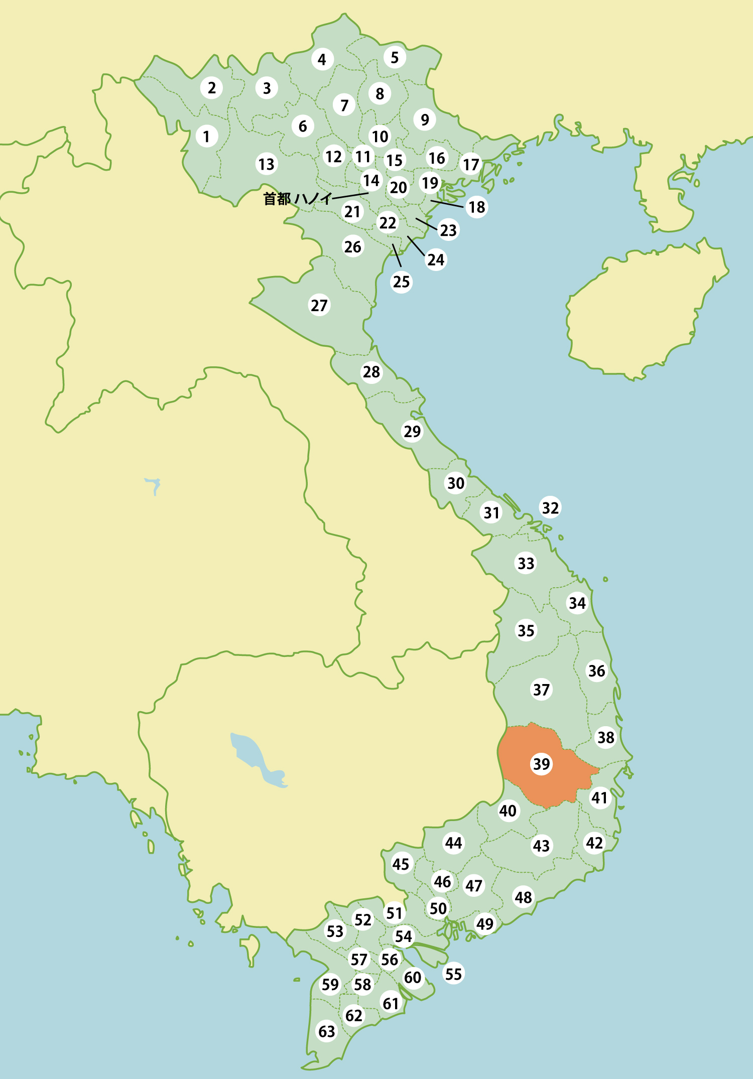 ベトナムの工業団地リスト