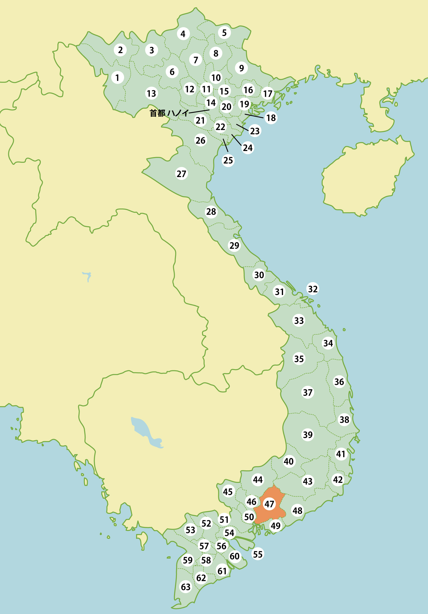 ベトナムの工業団地リスト