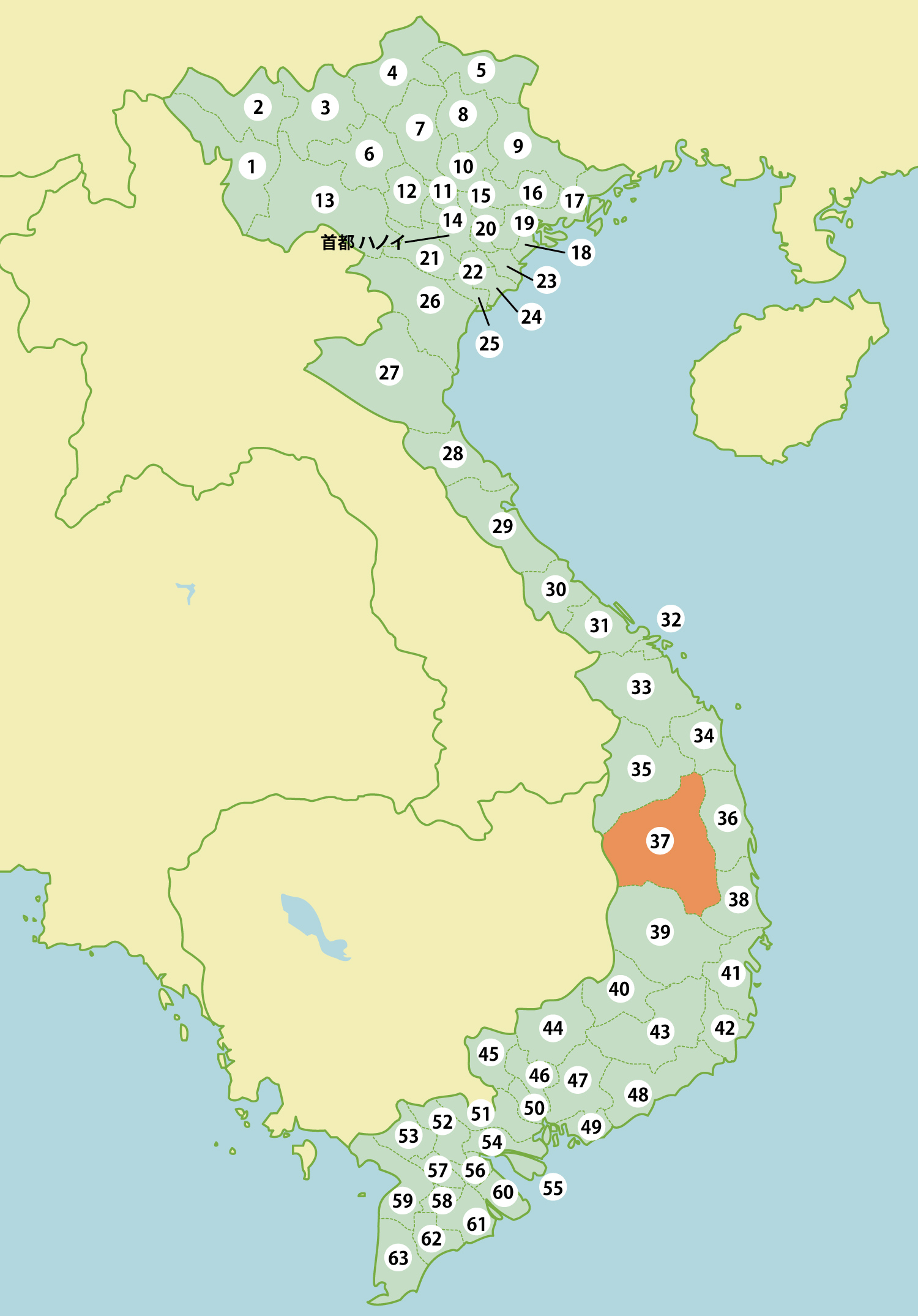 ベトナムの工業団地リスト