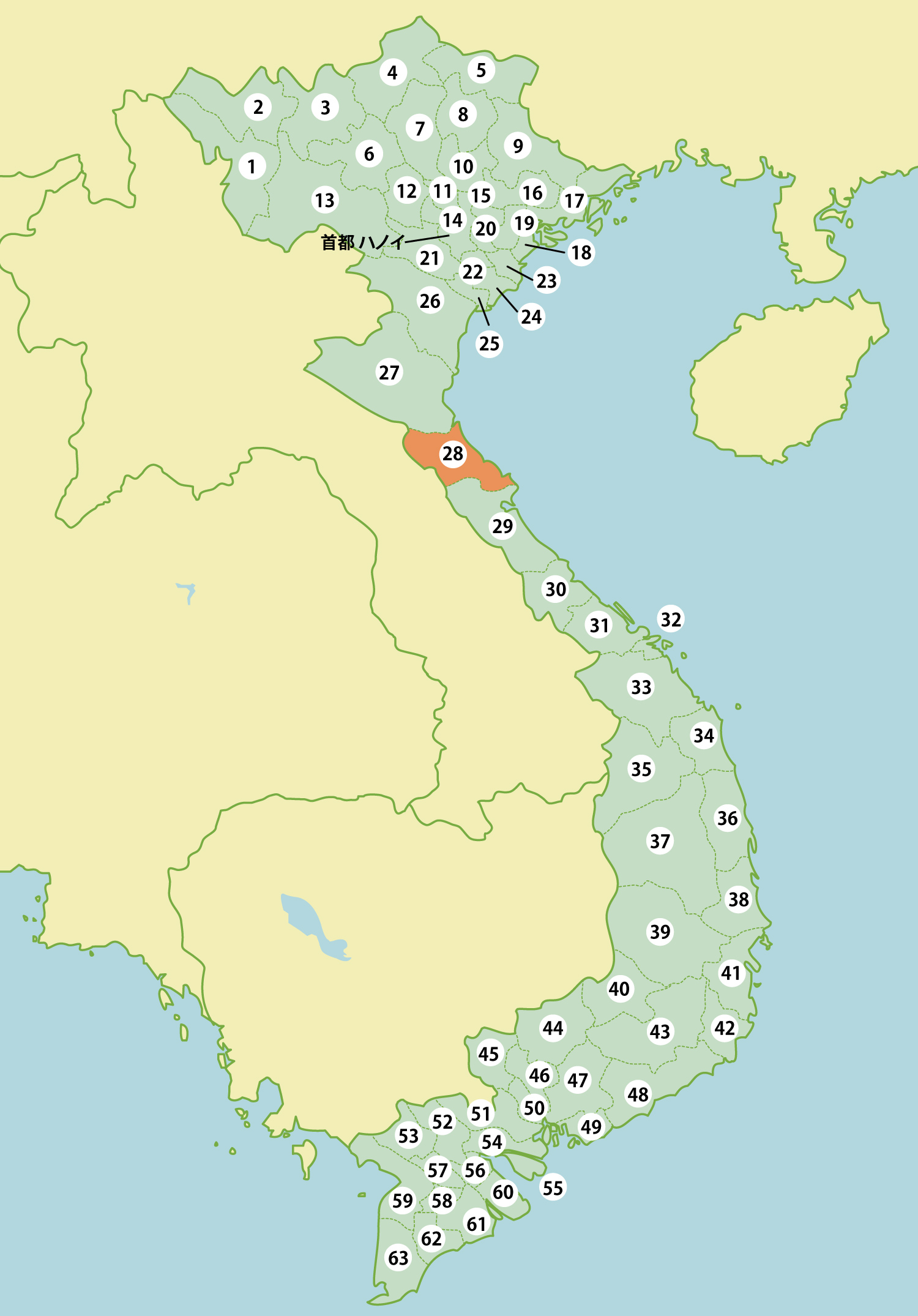 ベトナムの工業団地リスト