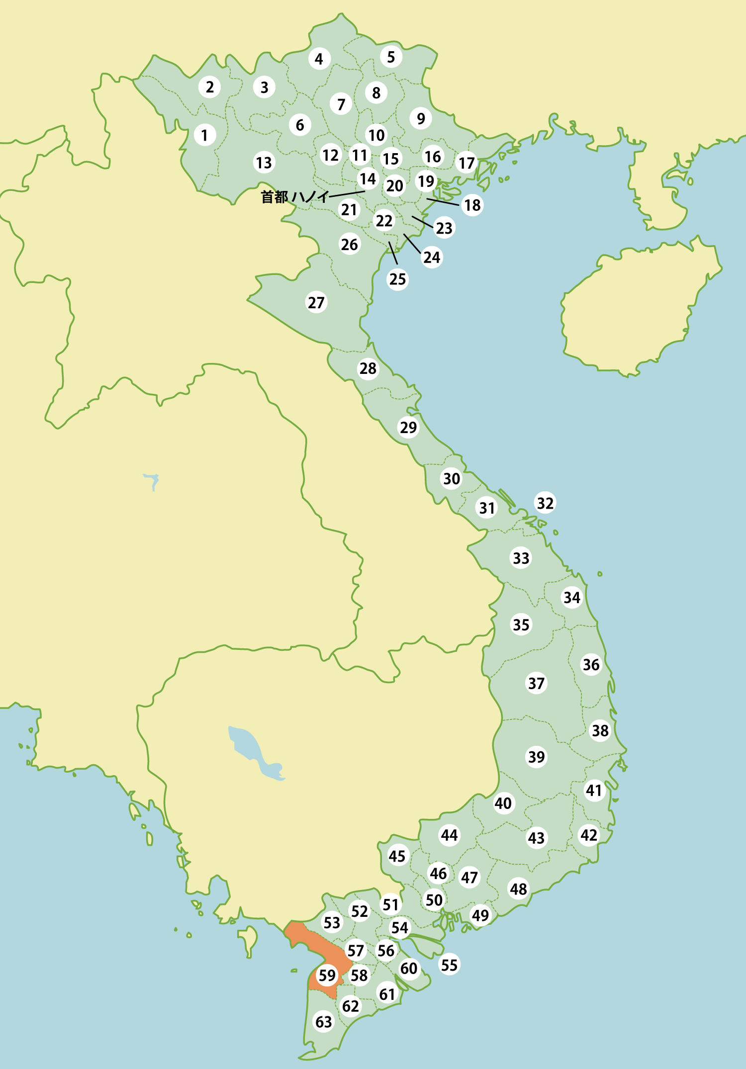 ベトナムの工業団地リスト