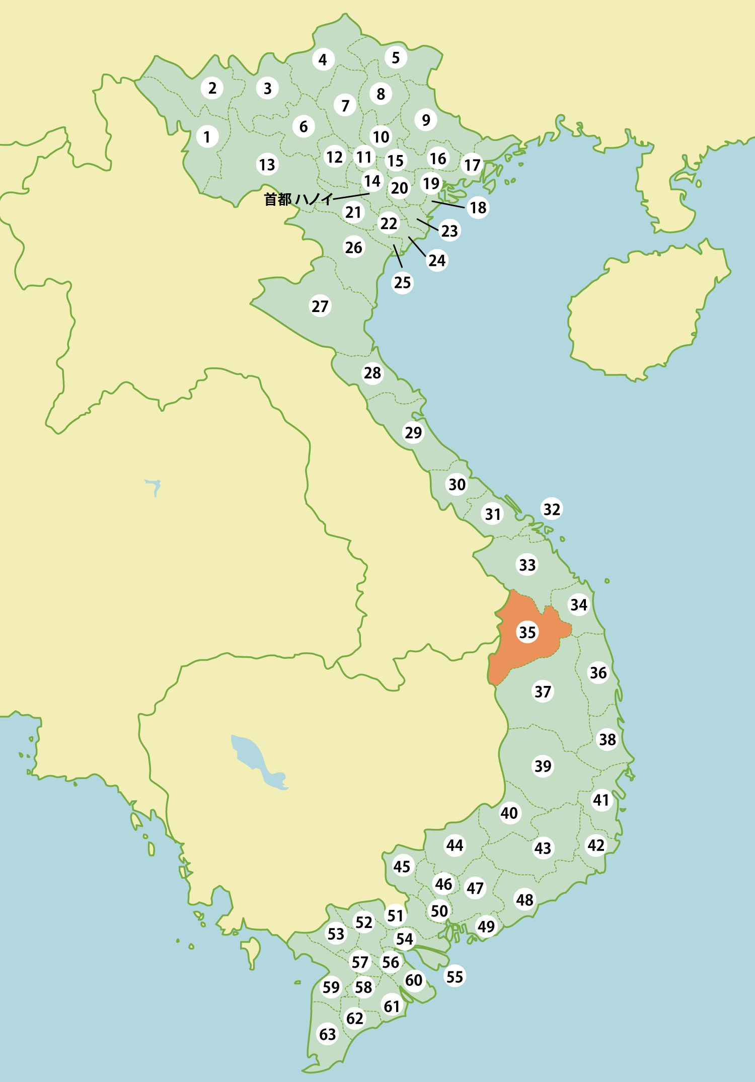 ベトナムの工業団地リスト