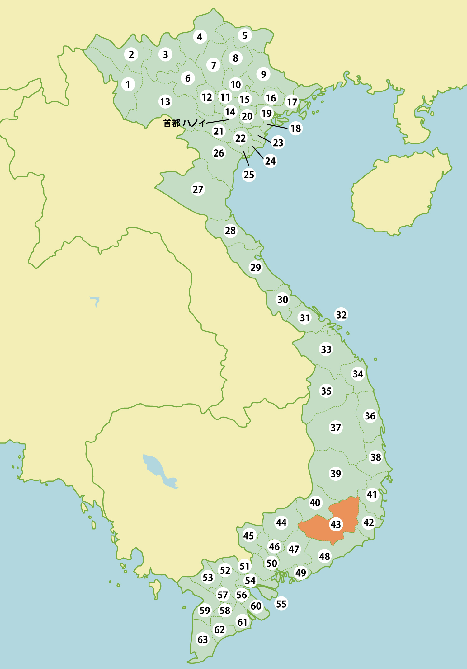 ベトナムの工業団地リスト