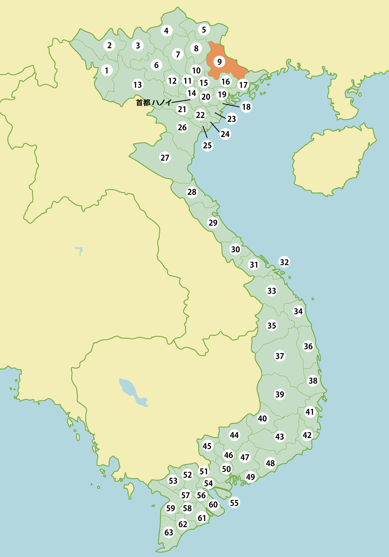 ベトナムの工業団地リスト