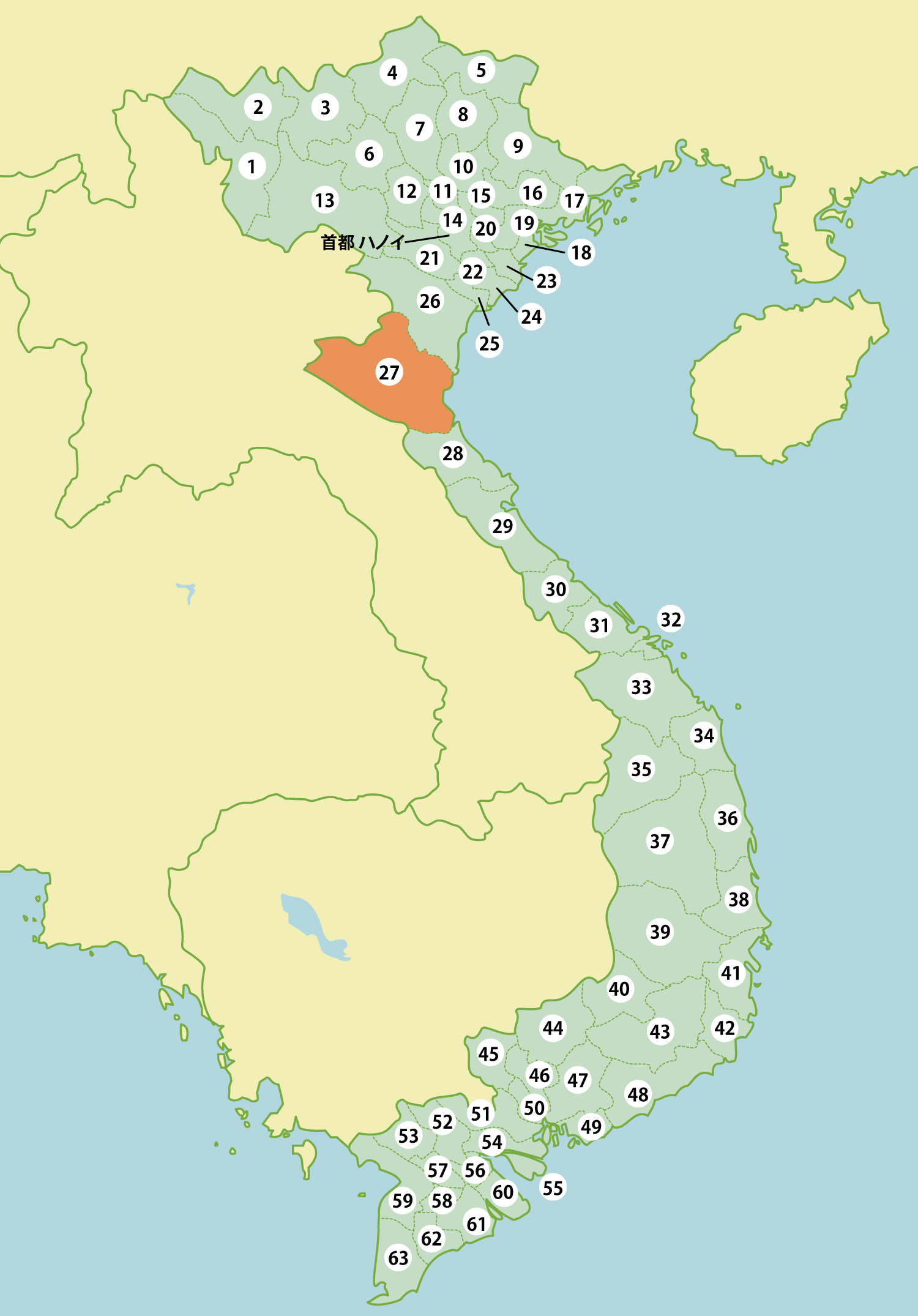 ベトナムの工業団地リスト