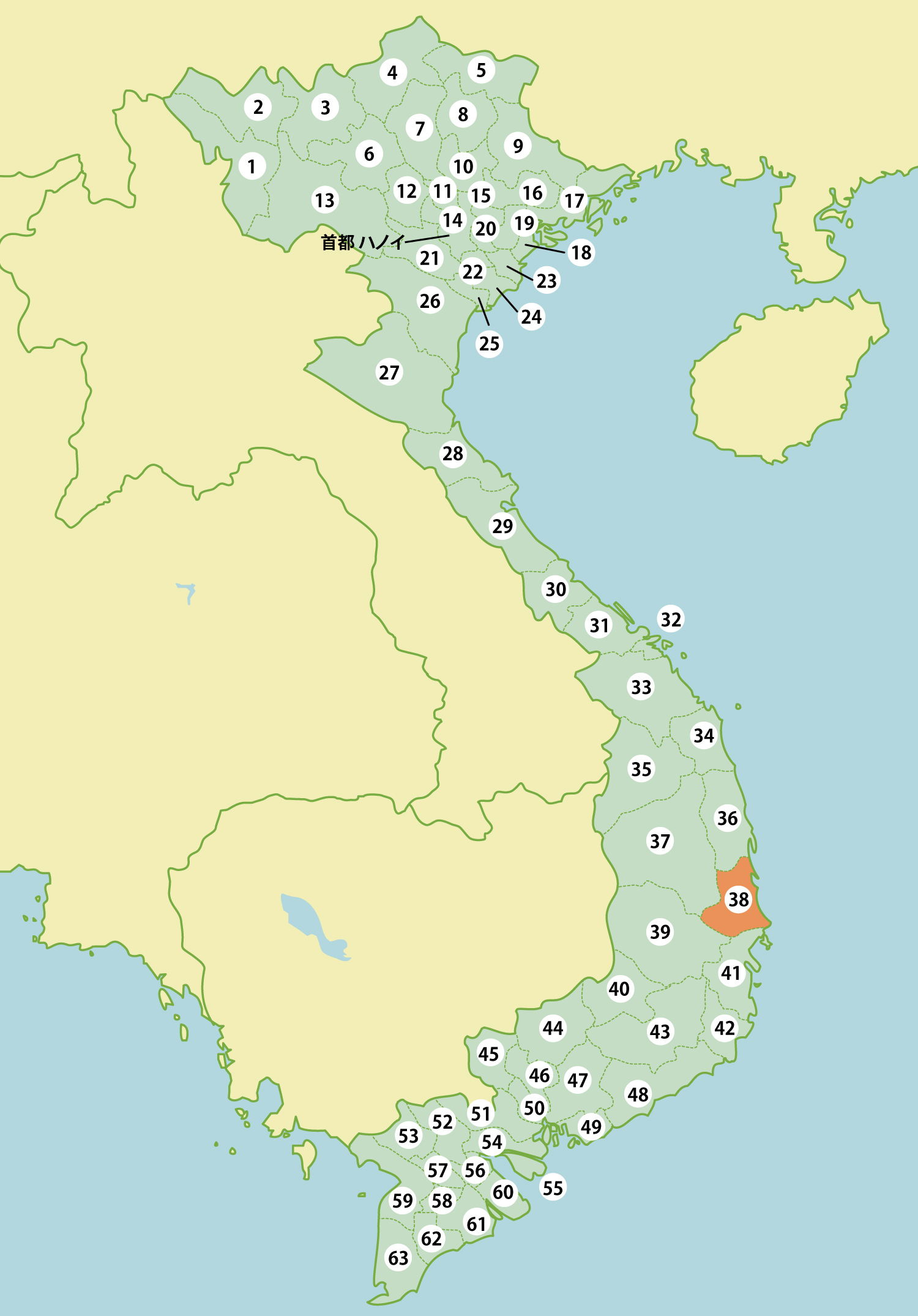ベトナムの工業団地リスト