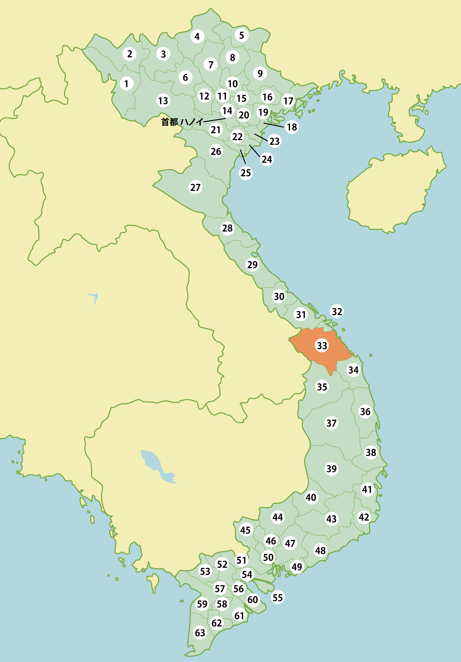 ベトナムの工業団地リスト