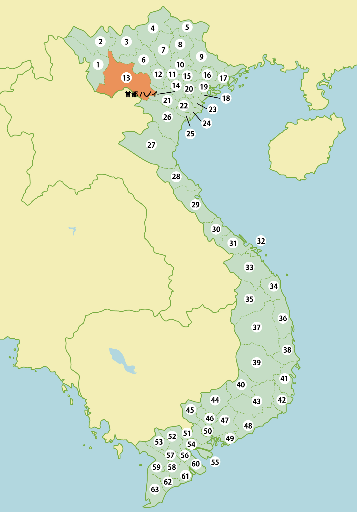 ベトナムの工業団地リスト
