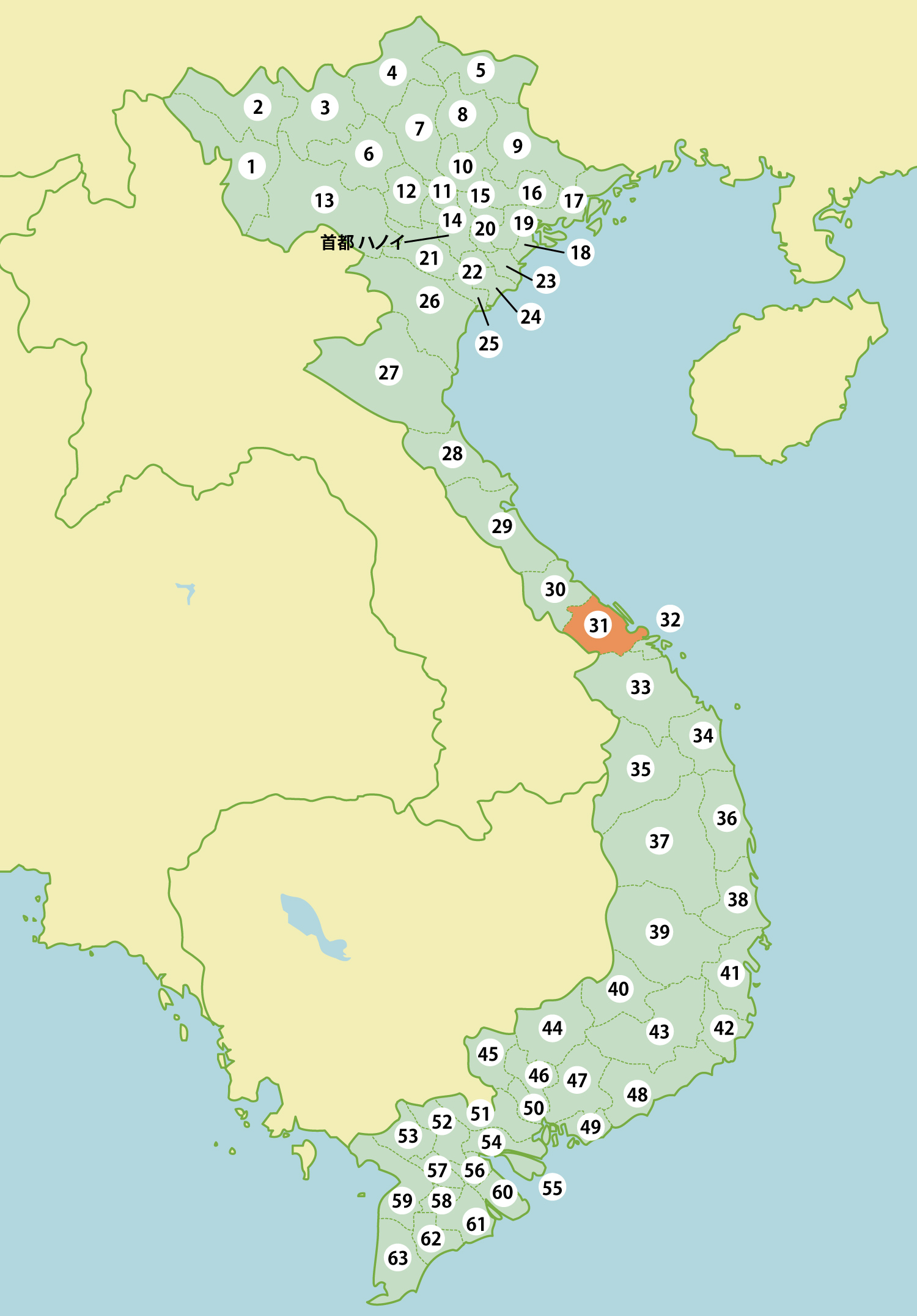 ベトナムの工業団地リスト