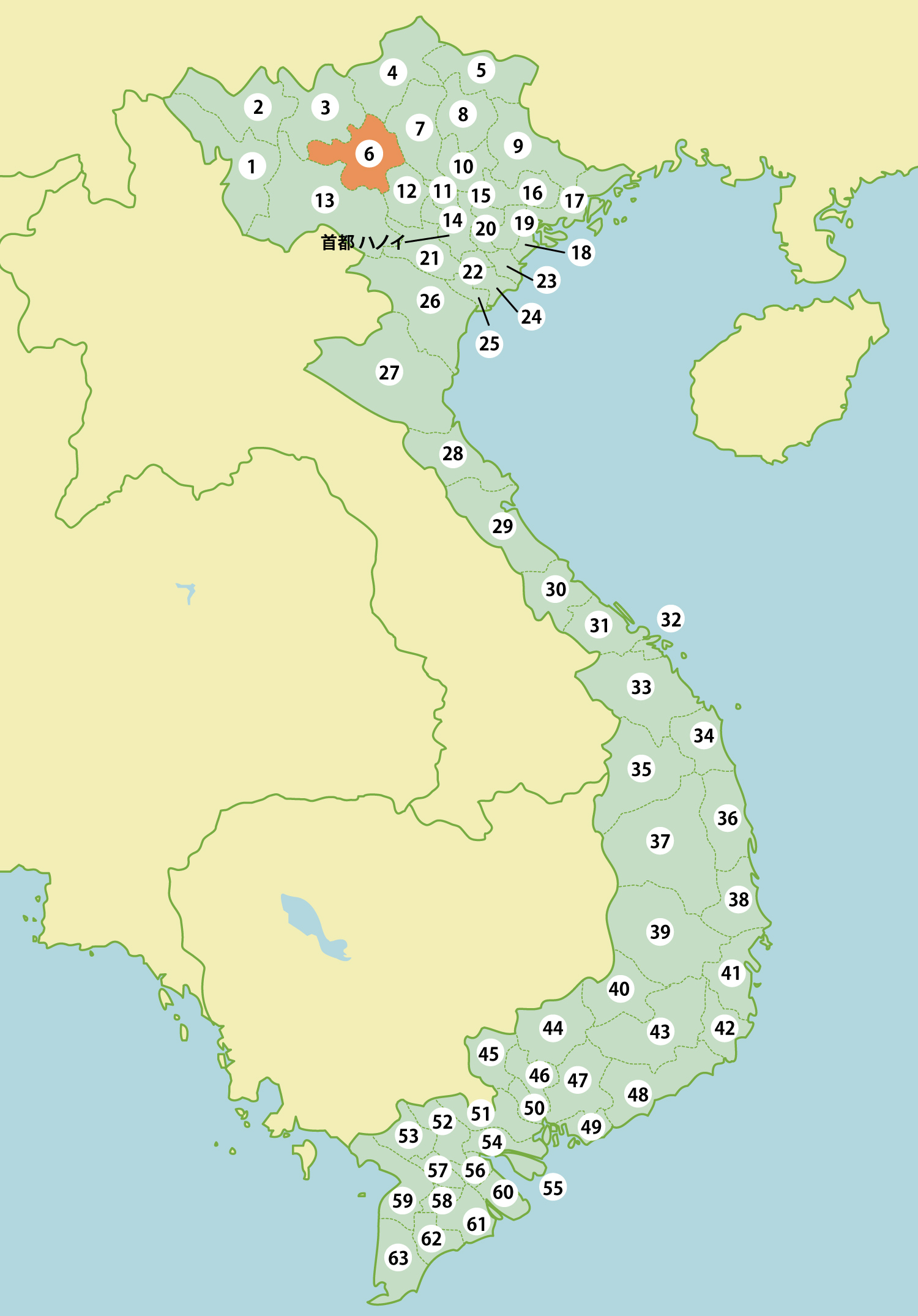 ベトナムの工業団地リスト