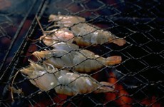 魚介類のバーベキュー