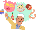 豚肉、豚由来成分はタブーです